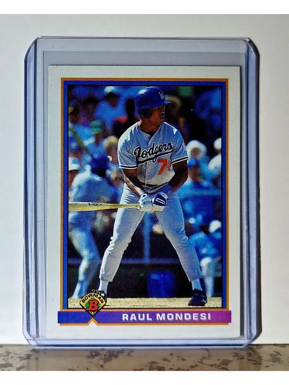 Raul Mondesi 1991 Topps Bowman MLB #593 Baseball Card Los Angeles Dodgers